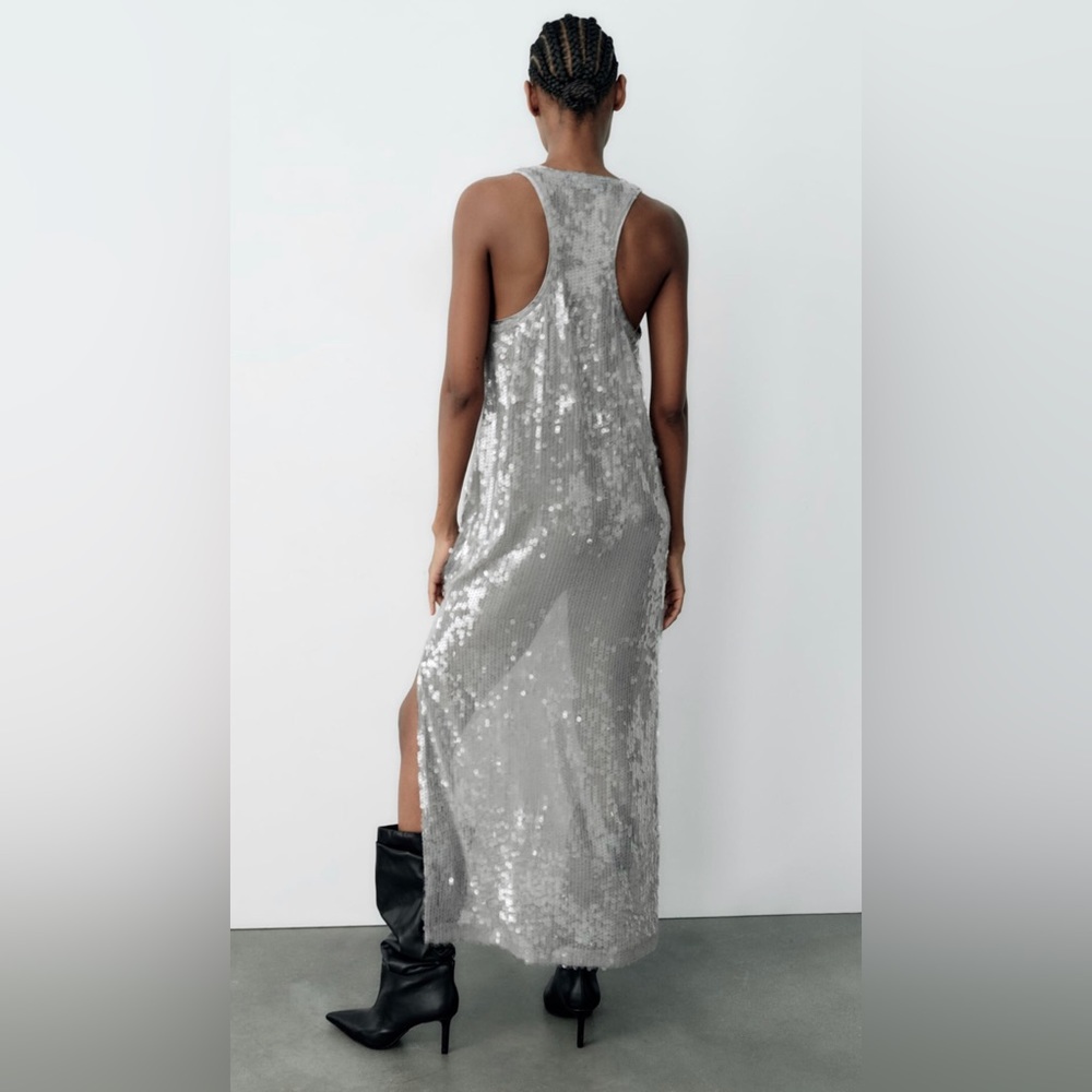 NWT ZARA SEQUIN DRESS - Picture 5 of 11
